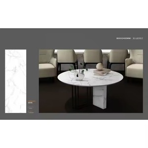 Glazed Porcelanato Polished Tile: <b>Large</b> Format 80x240x1.5cm Porcelain <b>Marble</b> Tiles - 800x2400x15mm, Supplied by Indian Factory - Product Image 4