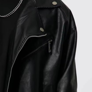 Chaqueta de Cuero Vacuno Suave y Transpirable de Alta Calidad Personalizada para Hombre, Ropa Exterior Informal de Moda, Venta al Por Mayor OEM - Product Image 6