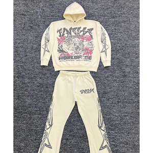 ชุดวอร์มมีฮู้ดสำหรับผู้ชาย450GSM พิมพ์ลายเฟรนช์เทอร์รี่100% เต็มตัวกำหนดได้เอง - Product Image 6