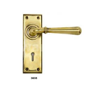 Poignée de porte en laiton massif marron avec serrure à clé poignée de porte d'entrée décorative pour la maison cuisine salle de bain salon et chambre à coucher décor - Product Image 1