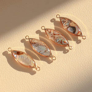 Connecteur en laiton serti de pierres de lune péridot fantaisie vintage de 5 à 10 mm, fabrication de bijoux faits à la main, Saint-Valentin - Product Image 5