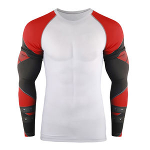 Rashguard professionnel en Spandex pour BJJ avec logo sublimé – Haut de combat antidérapant avec ceinture en silicone – Équipement d'entraînement de compression pour hommes - Product Image 3