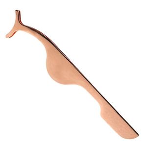 Pinzas aplicadoras de pestañas personalizadas Pinzas aplicadoras de manicura de pulido de espejo de color dorado para usos domésticos y de salón - Product Image 2