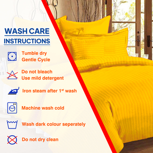 Draps de lit d'hôtel 400 fils, draps en satin de coton rayé - Product Image 5