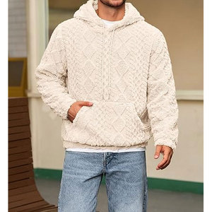 Hiver Vintage Col à Capuche Hommes Casual Wear Oversize Hooded Soft Fleece Sherpa hoodies - Product Image 2