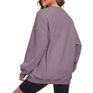 Sweat-shirts décontractés pour femmes avec logo personnalisé à vendre Fabrication professionnelle Sweat-shirt pour femmes de couleur unie respirant à vendre - Product Image 2