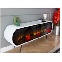 Meuble TV avec foyer électronique en MDF + PB, design moderne et luxueux, pour salon, salle à manger, hôtel, avec connexion Bluetooth, mobilier de maison
