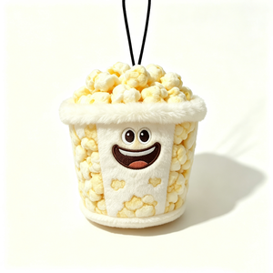 Bolsa de Peluche Personalizada con Forma de Cubo de Palomitas, Monedero de Peluche con Forma de Cubo de Palomitas, Bolsa de Peluche con Cremallera con Temática de Cine y Snacks - Product Image 4