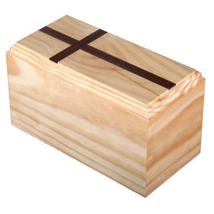 Urnes en bois de conception traditionnelle avec croix urnes adultes de finition naturelle pour les urnes de crémation de cendres humaines à un prix abordable - Product Image 6
