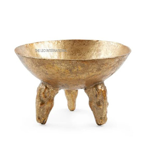 Cuenco para servir comida decorativo de gran tamaño con acabado antiguo en forma rústica de Metal de diseño Vintage, cuenco japonés - Product Image 4