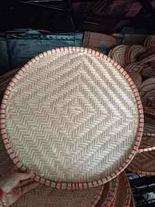 Hot Selling Wicker Woven Bamboo Winnowing Flat Wall Basket <b>Decor</b> Platter <b>Tray</b> at Good Price - Product Image 5