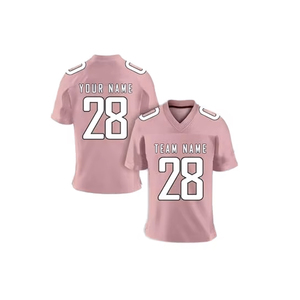 Ropa Deportiva al Por Mayor, Jersey de Fútbol Americano de Tela Resistente para Entrenamiento, 100% Poliéster de Secado Rápido, Cuello en V, Manga Corta - Product Image 4