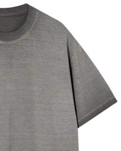 Camiseta Unisex Personalizada Color Caqui Lavado Ácido, Estilo Vintage, Cuello Redondo, Algodón Suave, Informal, Ropa de Calle - Product Image 2