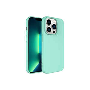 Étui de protection en silicone liquide MSRA Mara Series pour iPhone 14 Pro Vert clair Coques arrière premium pour la protection du téléphone - Product Image 1