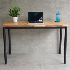 OMA HBOM013 System 120x60cm Acacia Wood and Bamboo PC <b>Desk</b> with Iron Legs <b>Folding</b> Computer <b>Desk</b> for Hotel & Living Room - Product Image 6