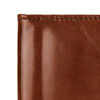 Portefeuille de voyage en cuir véritable personnalisé de luxe pour hommes Porte-cartes à deux volets avec RFID Slim Design-Prix de gros
