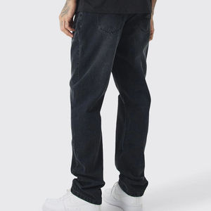 Jeans en denim délavé de haute qualité pour hommes, coupe slim, extensible, tendance, décontracté, streetwear avec pantalon décontracté tendance - Product Image 2