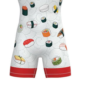 2024 Custom logo Plain <b>Men</b> Wrestling Canada Sublimation White Wrestling <b>Singlet</b> - Product Image 4