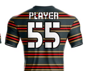 Maillots de football personnalisés à col en V en polyester léger 100 % fabriqués aux États-Unis pour hommes, manches courtes, vente en gros d'usine pour l'été - Product Image 6