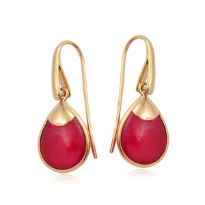 Venta caliente pendiente 14K Oro suizo Topacio azul natural Londres pendientes de piedras preciosas ceñida de boda para mujeres - Product Image 4