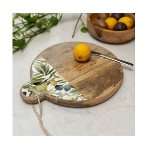 Vente en gros de planche à découper en bois pour légumes fruits fromage lavable au lave-vaisselle planche à découper en bois avec émail imprimé - Product Image 6