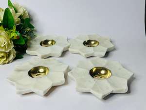 Handmade Brass Wedding <b>Candle</b> Holder Beautiful Lighting New Design <b>Tin</b> Container for Incense Home Decoration Incense Holders - Product Image 2