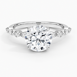 Bague élégante en argent 925 avec Moissanite à coupe ronde Hidden Halo Sparkling Statement Jewelry for Bridal or Special Occasions Gifts - Product Image 1