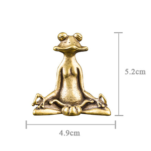 Escultura de rana de lujo para meditación, estatua decorativa para jardín de casa, estatuilla de Rana Dorada, escultura artesanal, modelo antiguo de latón - Product Image 5