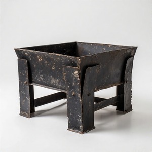 AshHollow Deep Bowl <b>Firepit</b> in Blackened Metal Finish for Outdoor Garden Patio Heating <b>Camping</b> and Decoration Use - Product Image 2