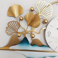 Horloge murale moderne style montagne, directement de l'usine |   Logo personnalisé, grande décoration en métal 3D pour mariage, hôtel, hall d'entrée, bureau |   Vente en gros de montres