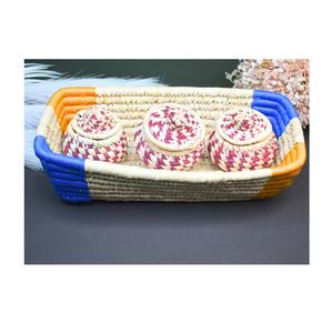 Cesta de hierba Sabai tejida a mano para decoración rústica del hogar y almacenamiento con diseño ecológico y tejido artesanal natural duradero - Product Image 3