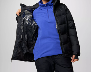 Veste coupe-vent légère à capuche pour l'extérieur avec fermeture à glissière et doublure intérieure en polaire pour temps froid et venteux - Product Image 2