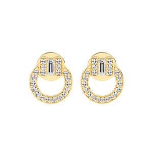 Stud Classic Sparkling Diamond de 0,60 CT para mujer de CT para mujer en oro amarillo platino o oro blanco y oro rosa - Product Image 5