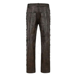 Pantalon en cuir léger pour hommes en vente Vêtements décontractés Pantalon en cuir pour hommes de qualité supérieure - Product Image 4