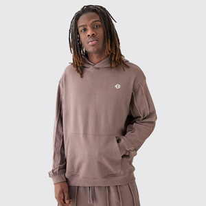 Personalizado de gran tamaño gota hombro apenado contraste puntada brazos holgados con capucha gota hombro grueso 100% algodón 500GSM sudaderas con capucha hombres - Product Image 1