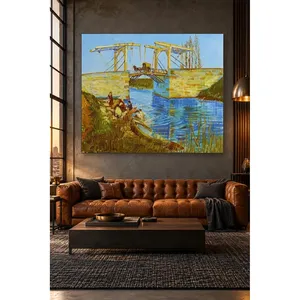 Fida Van Gogh Pont de Langlois à Arles avec des femmes laveuses, impression sur toile - Product Image 4
