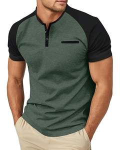 Camisetas de manga corta con cuello redondo de moda informal de algodón transpirable para hombre, cómodas, lisas, suaves y ligeras de verano - Product Image 1