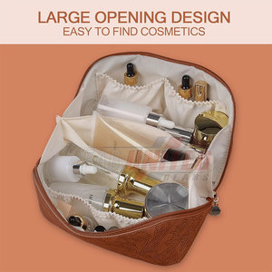 Fashionable Designer Style Multi-Purpose Durable PU Leather Pouch Bag with Zipper Closure Compartments for Women's Cards Keys - Product Image 2