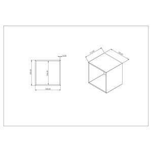 K-UBO Murale Ouverte 35x35xD.31-Chêne Sablé Italie - Product Image 3