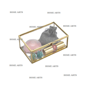 Boîte de rangement de bijoux à cadre en métal fait main forme carrée boîte de rangement de bijoux de taille personnalisée pour les meilleures ventes - Product Image 4