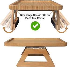 Table à bras Clip sur plateau canapé pour canapés larges. Table de canapé, TV portable et tables d'appoint Petits espaces. Boisson alimentaire stable - Product Image 4