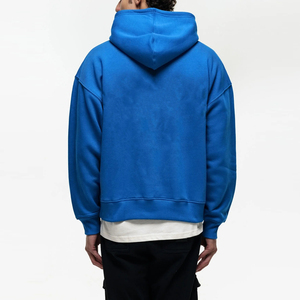 Sudaderas con capucha holgadas de algodón y poliéster Spandex para hombre, sudadera y Sudadera con capucha de felpa francesa cuadrada para otoño e invierno con logotipo bordado - Product Image 2