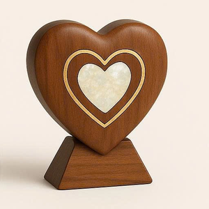 Meilleure vente Urne souvenir en forme de coeur Petite urne avec MOP urne mosaïque pour petit animal de compagnie ou nourrisson Cendres commémoratives du Vietnam - Product Image 1