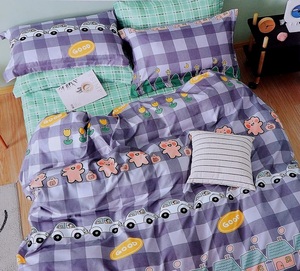 Colección Premium Kidzee, Sábana bajera con estampado de tamaño Queen, 2 fundas de almohada, 3 uds., 400TC, juego de tela duradera de microfibra, Hogar Moderno - Product Image 6