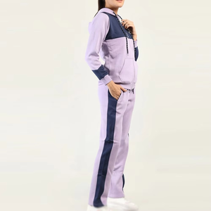 Venta al por mayor personalizado Jogger chándal 2 piezas Jogging mujeres chándal logotipo personalizado señoras Joggers 2 piezas Fitness ropa chándal - Product Image 6