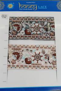 Tissu en dentelle colorée avec broderie de fleurs pour l'artisanat Dentelle en maille brodée florale lumineuse pour les vêtements de fête - Product Image 2