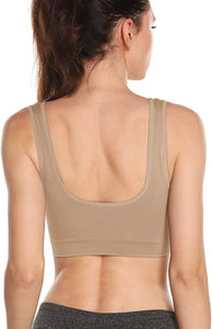 Étiquette tissée de haute qualité nouveauté vente en gros femmes soutien-gorge de sport Sexy Yoga course soutiens-gorge sans couture - Product Image 6