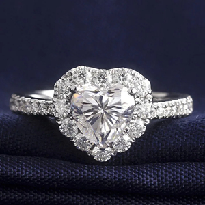 14K oro blanco hombres/mujeres anillo clásico VVS Moissanite diamante S925 plata esterlina Iced Hip Hop joyería fina para bodas - Product Image 1