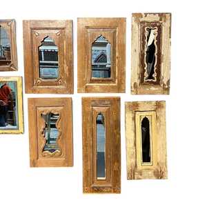 Vintage Luxury Wood and Aluminum Frame Bathroom and Bedroom <b>Wall</b> <b>Mirror</b> Glass Home Decor for Dressing for Home Use - Product Image 3