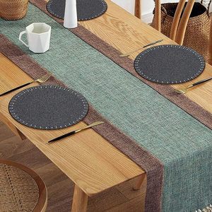 Luxury Modern Glass Beaded Placemat for Dining <b>Table</b> <b>Blue</b> Rainbow Color for Holiday Easter Wedding Parties - Product Image 2